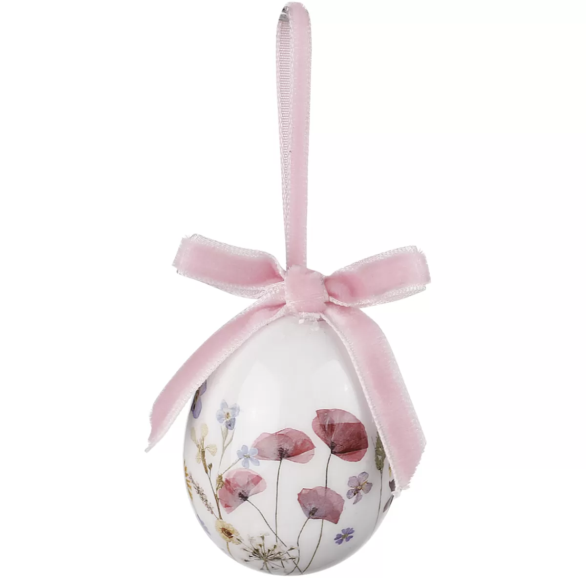 DecoWoerner Set D'oeufs De Pâques à Suspendre En Mousse, Avec Motif Floral Et Noeud 8pcs.