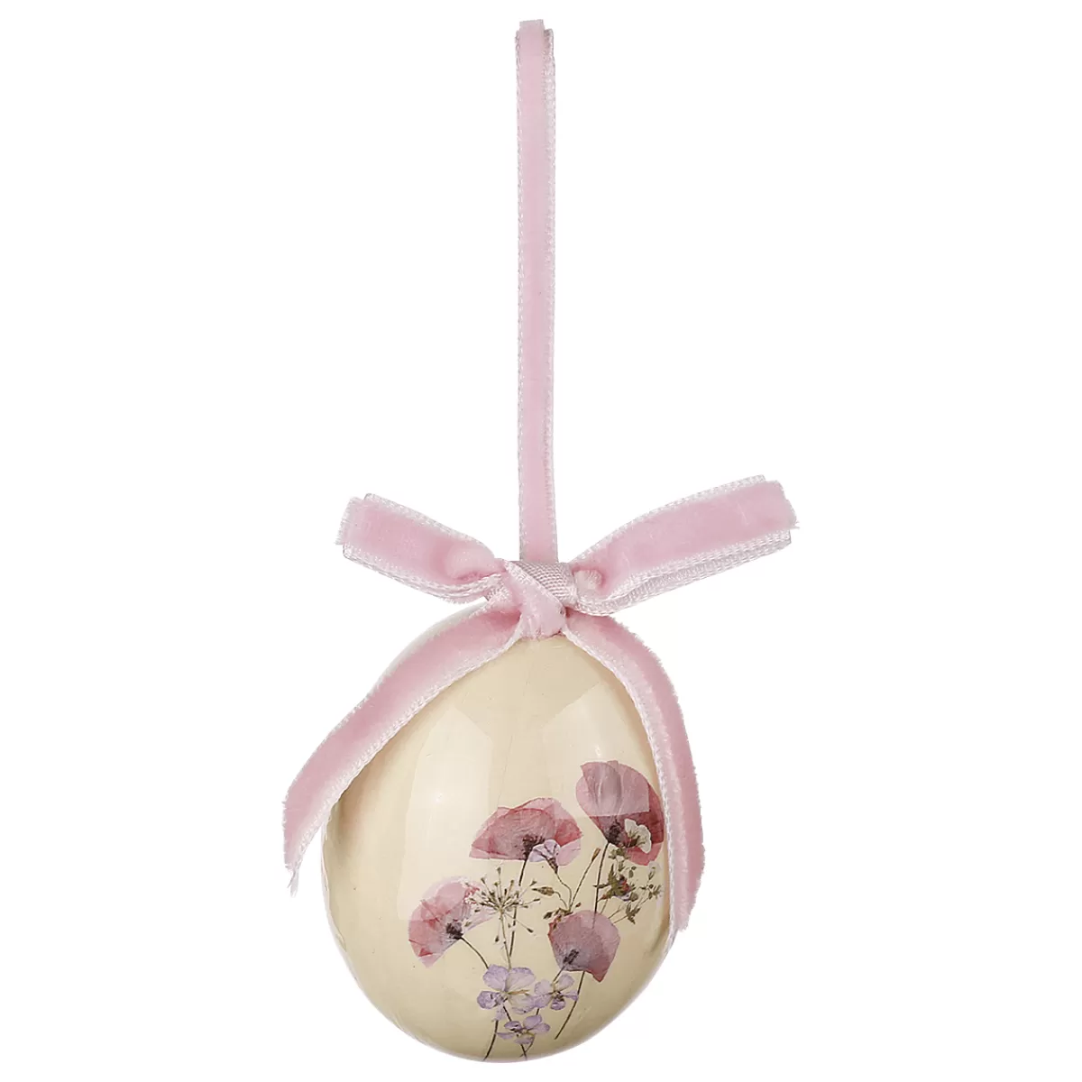 DecoWoerner Set D'oeufs De Pâques à Suspendre En Mousse, Avec Motif Floral Et Noeud 8pcs.