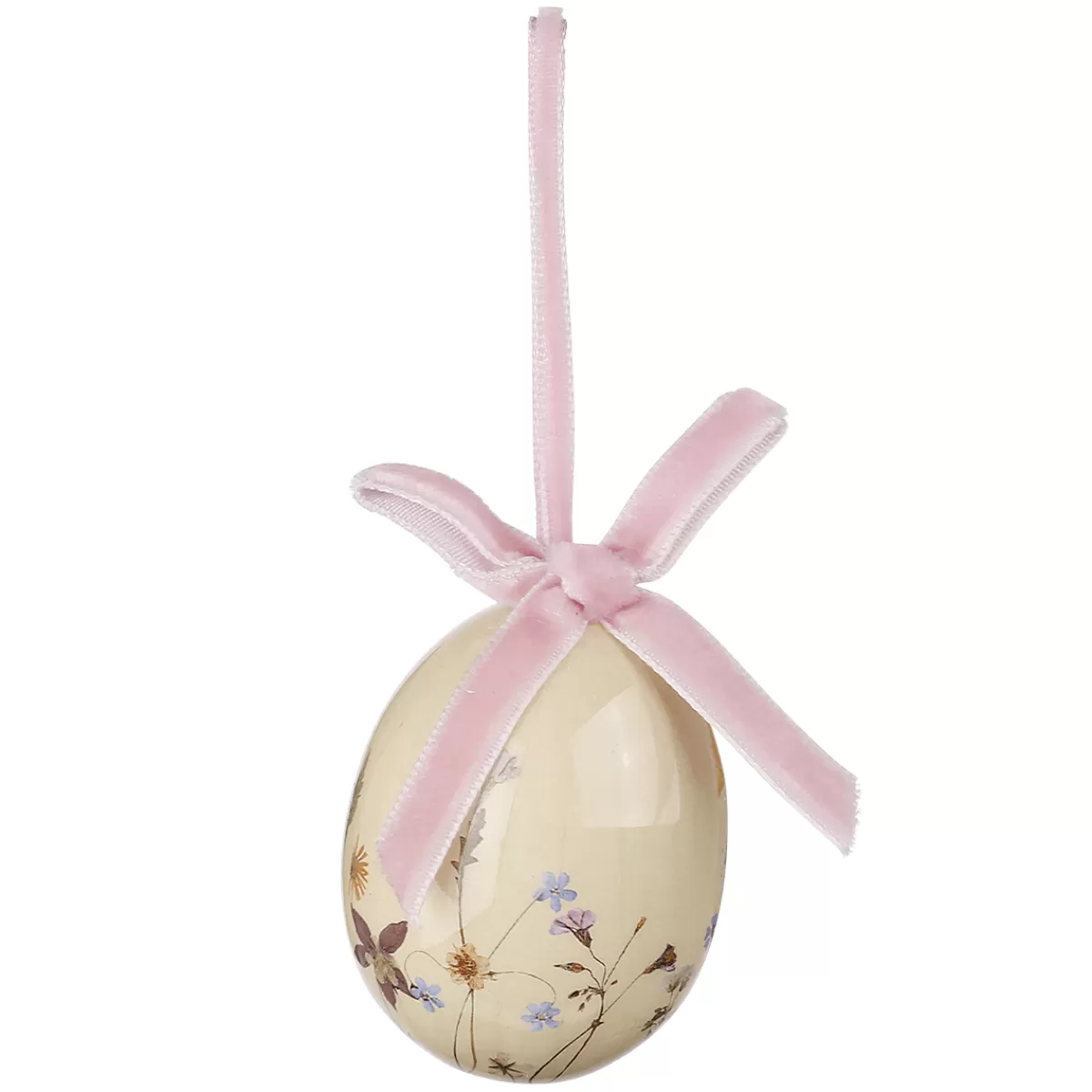 DecoWoerner Set D'oeufs De Pâques à Suspendre En Mousse, Avec Motif Floral Et Noeud 8pcs.