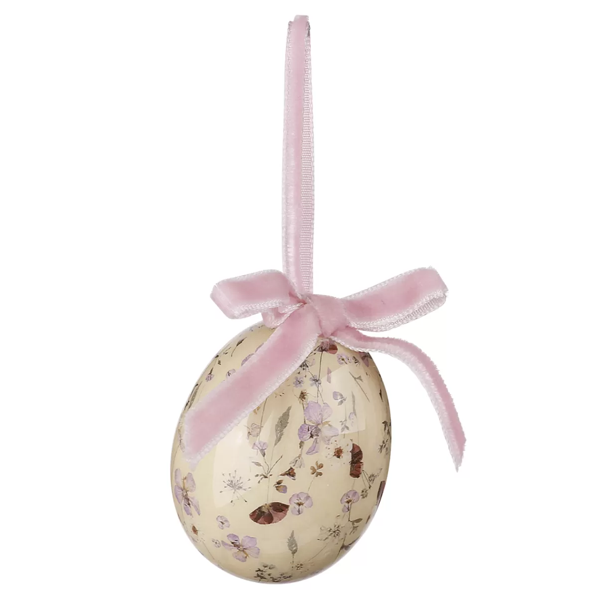 DecoWoerner Set D'oeufs De Pâques à Suspendre En Mousse, Avec Motif Floral Et Noeud 8pcs.