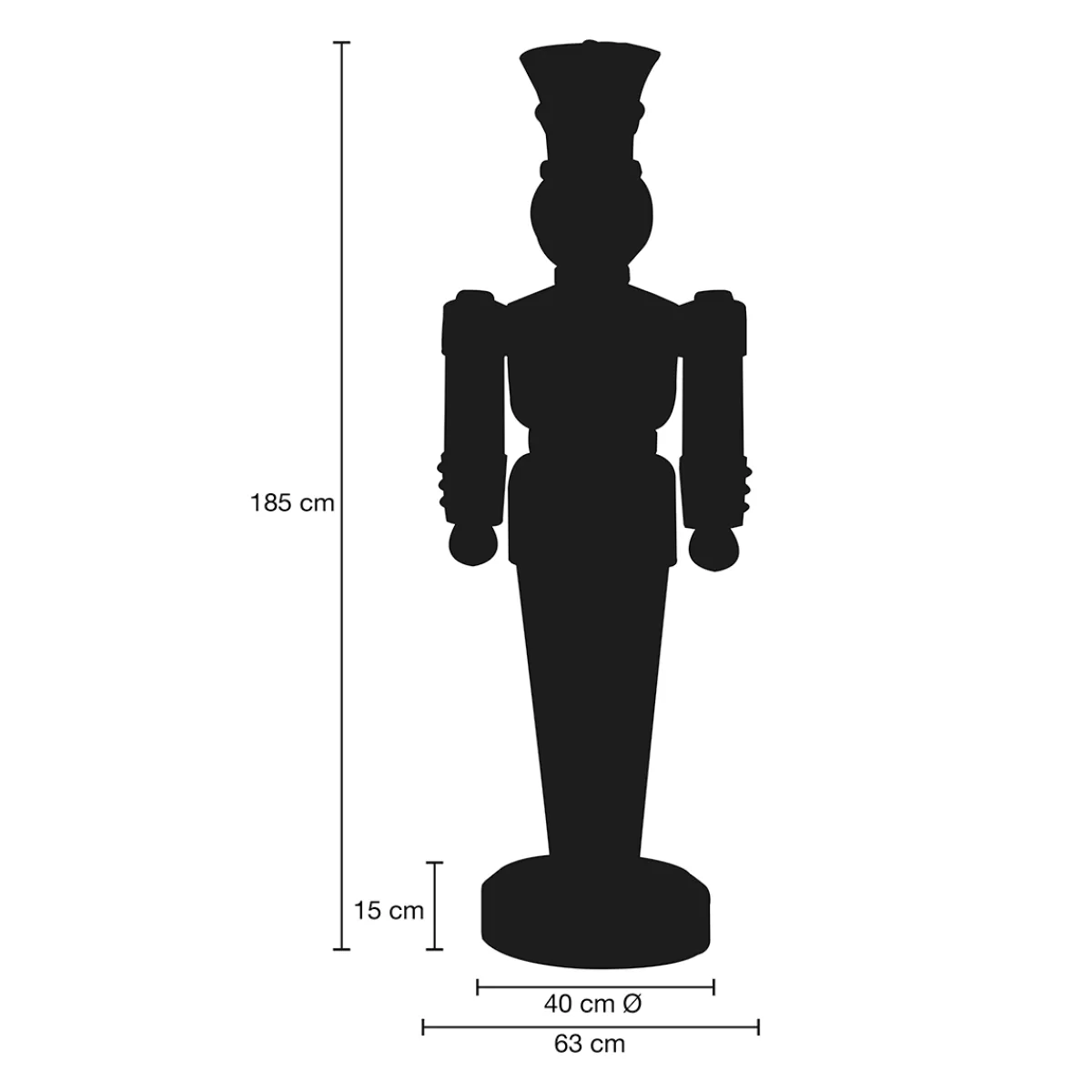 DecoWoerner Soldat Figurine 185 Cm, Rouge-bleu, Entièrement Plastique