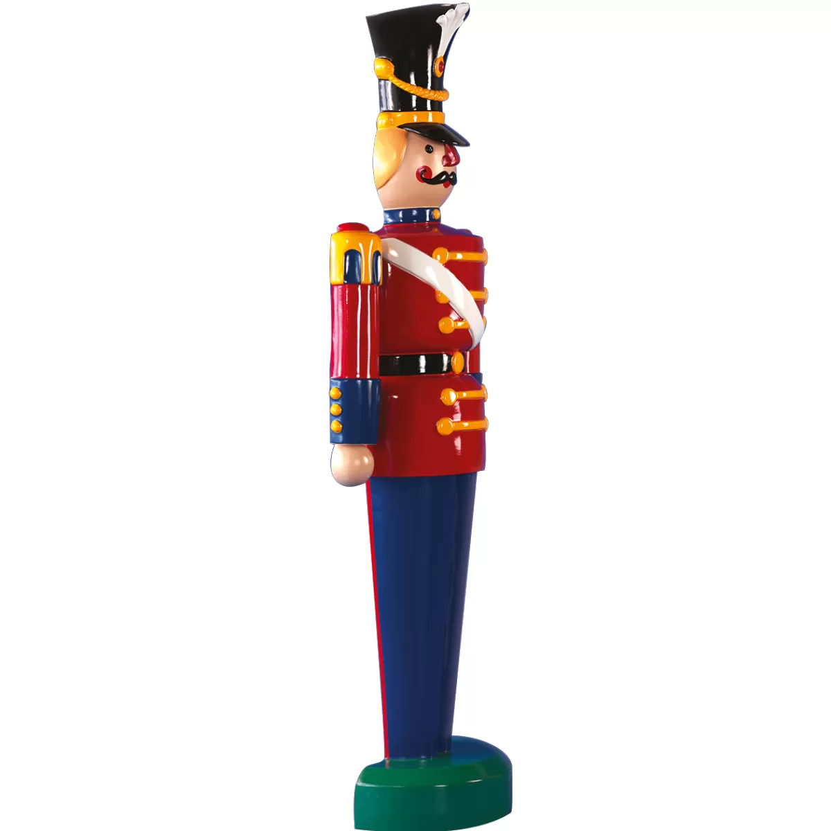 DecoWoerner Soldat Figurine 185 Cm, Rouge-bleu, Semi-plastique