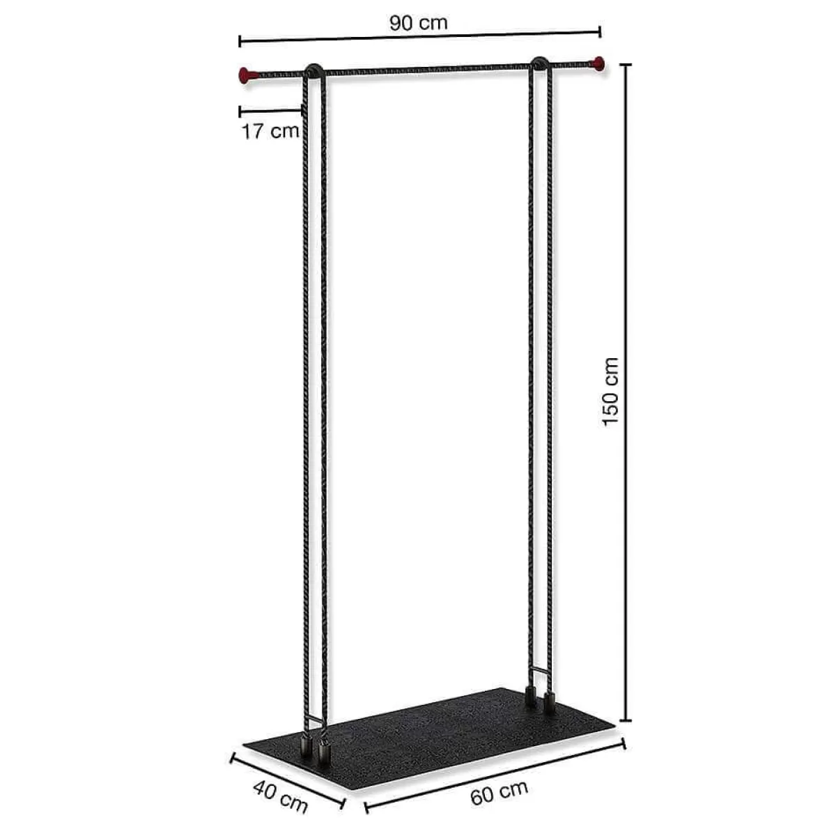 DecoWoerner Stand De Vêtements LOFT, 90 X 150 Cm