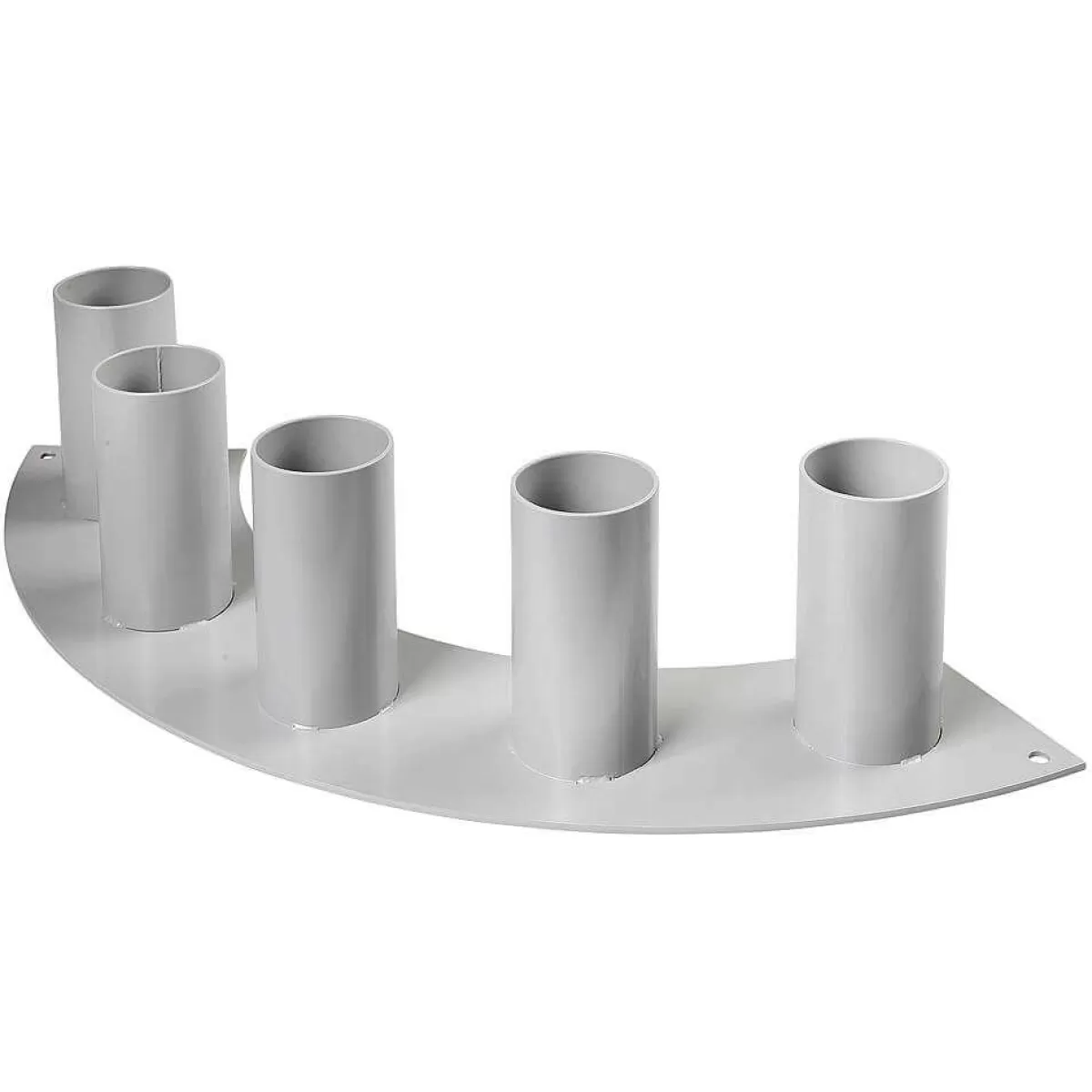 DecoWoerner Support Métallique 5 Logements, Hauteur 15 Cm, Gris, Incurvé