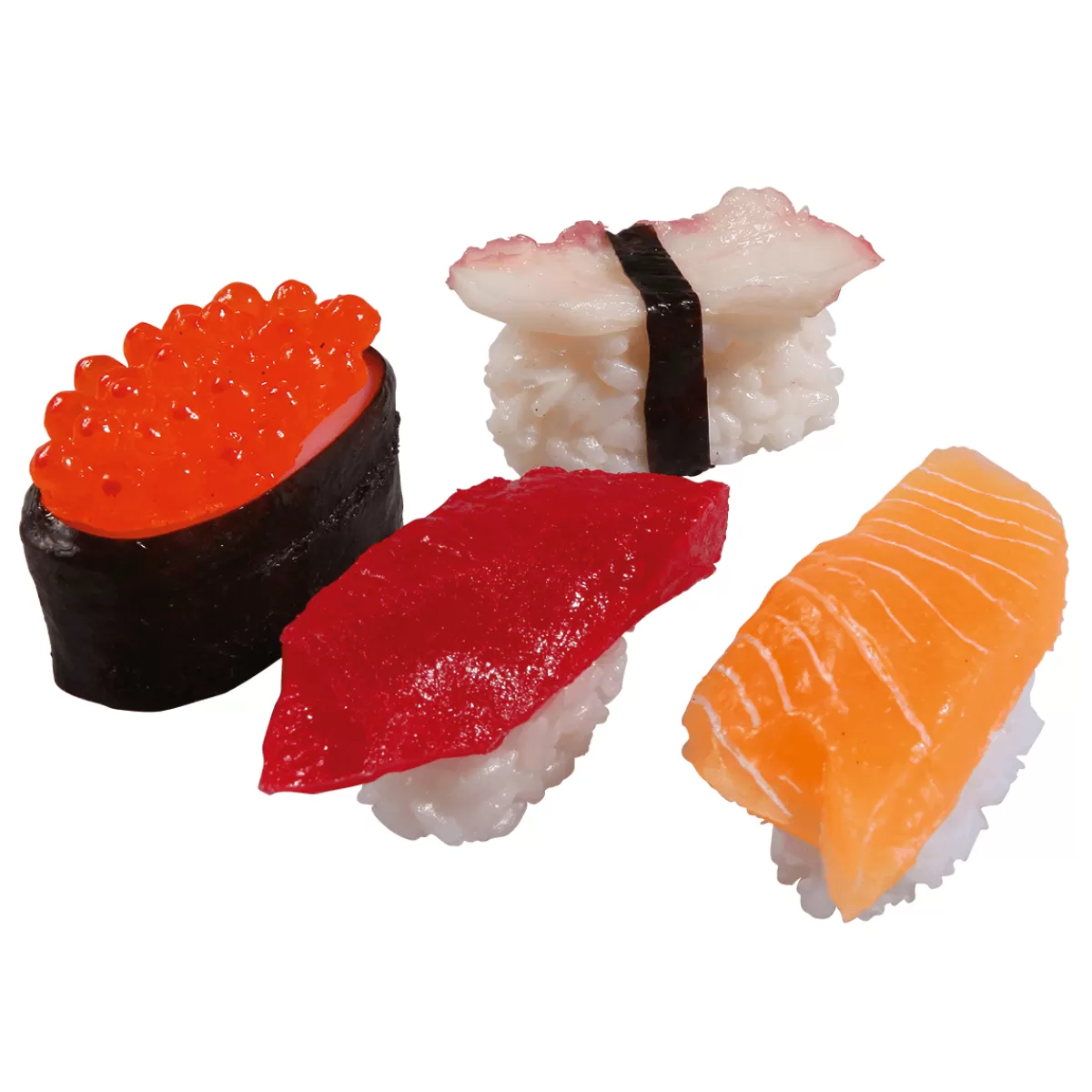 DecoWoerner Sushi-Set Aliments Factices, Set 4 Pièces