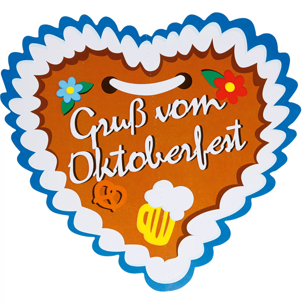 DecoWoerner Suspension Cœur En Carton "Oktoberfest" Ø 30 Cm