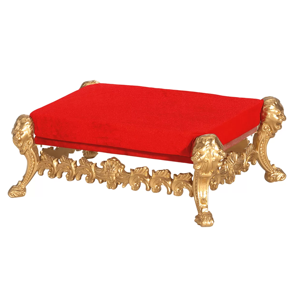 DecoWoerner Tabouret "Baroque", Rouge-doré