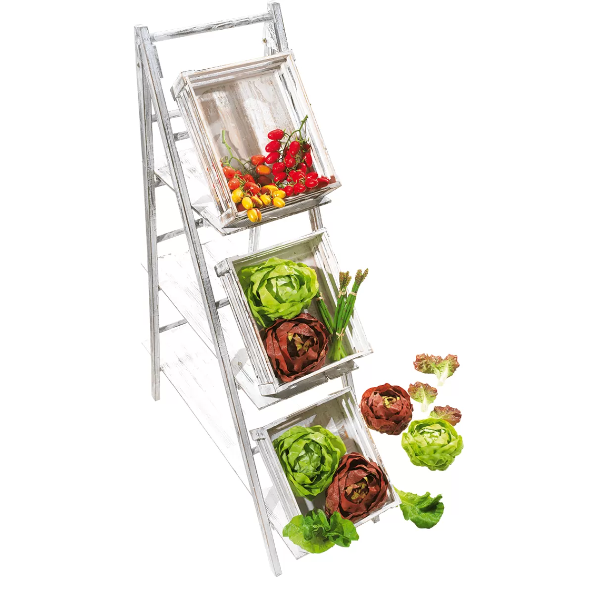 DecoWoerner Étagère-échelle Vintage he, Haut. 150 Cm