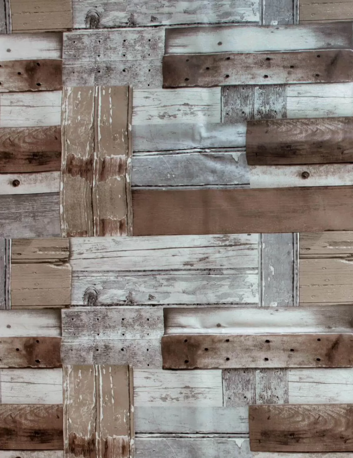 DecoWoerner Toile Cirée Lavable "Beach-Holz", Vendu Au Mètre, Largeur 140 Cm