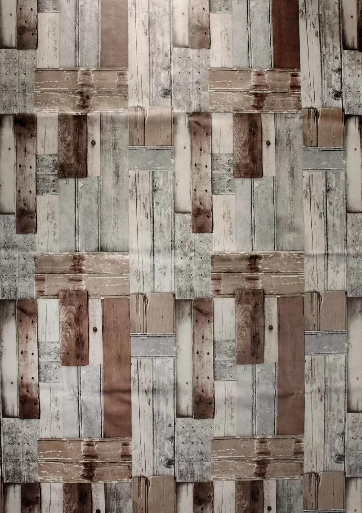 DecoWoerner Toile Cirée Lavable "Beach-Holz", Vendu Au Mètre, Largeur 140 Cm