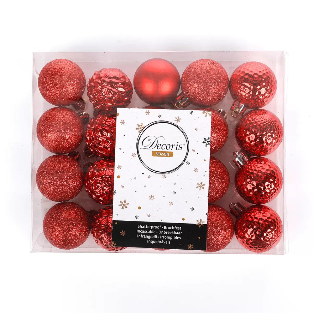 DecoWoerner Étoiles De Noël s Incassables 4 Cm Ø - 20 Pièces