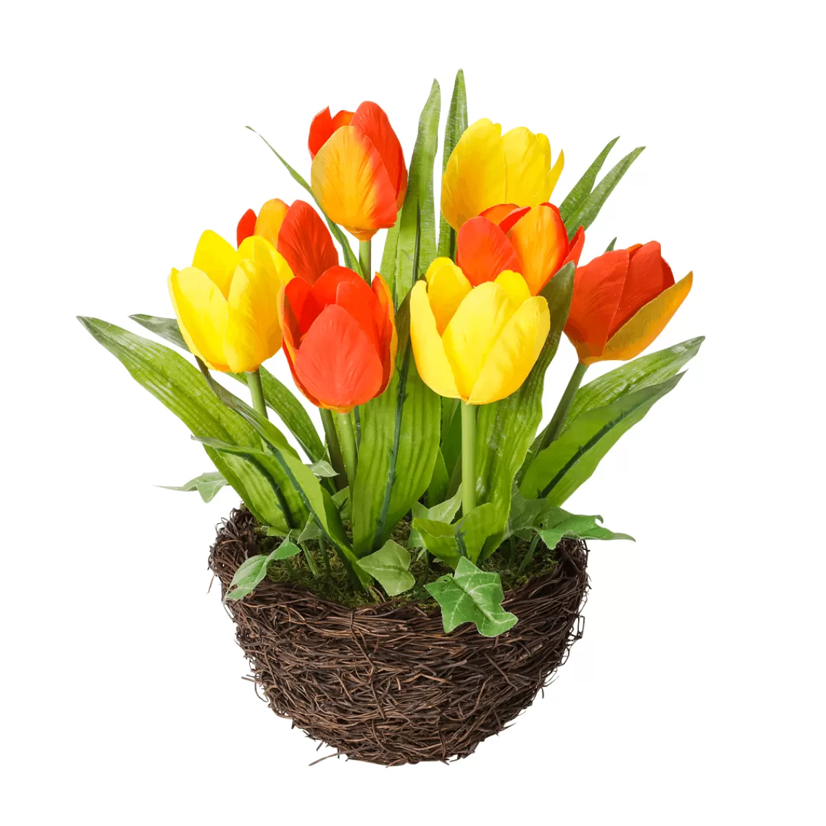 DecoWoerner Tulipes Artificielles En Nid , 25 Cm