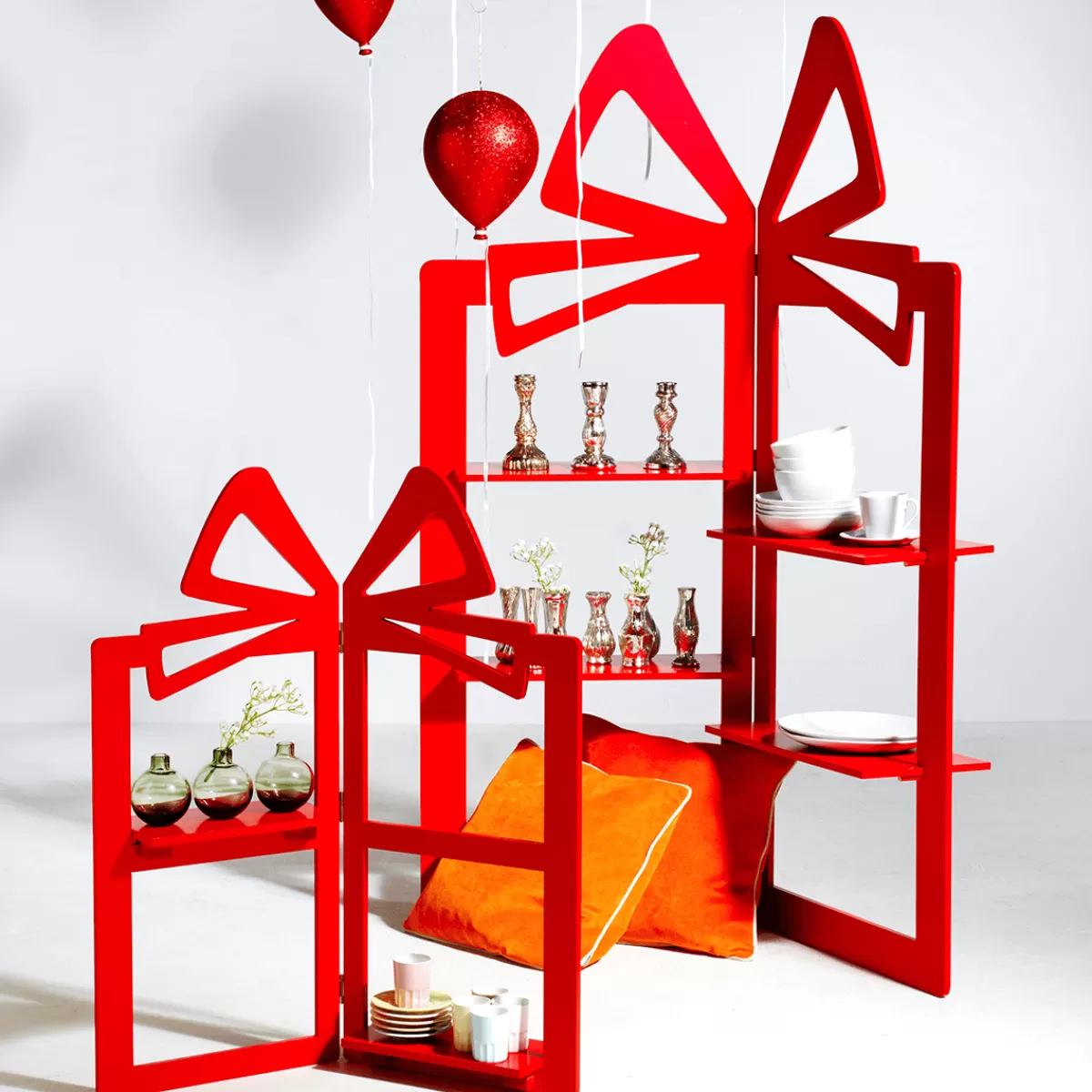 DecoWoerner Vases En Pour Décoration De Table Avec Plateau, 8 Pièces