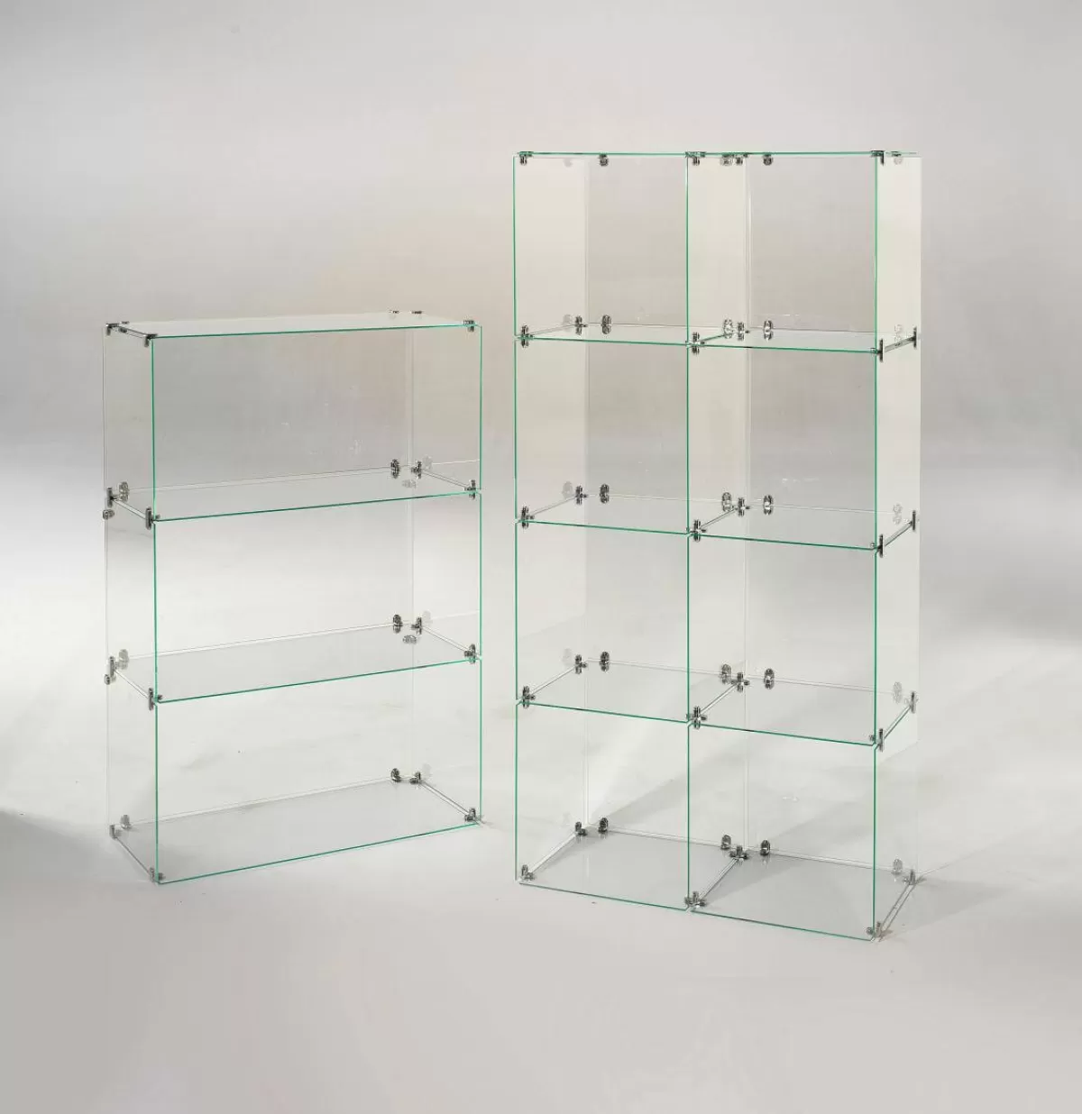 DecoWoerner Vitrine En Verre Cube à Monter Soi-même, Avec Panneaux Arrières Haut. 165 Cm
