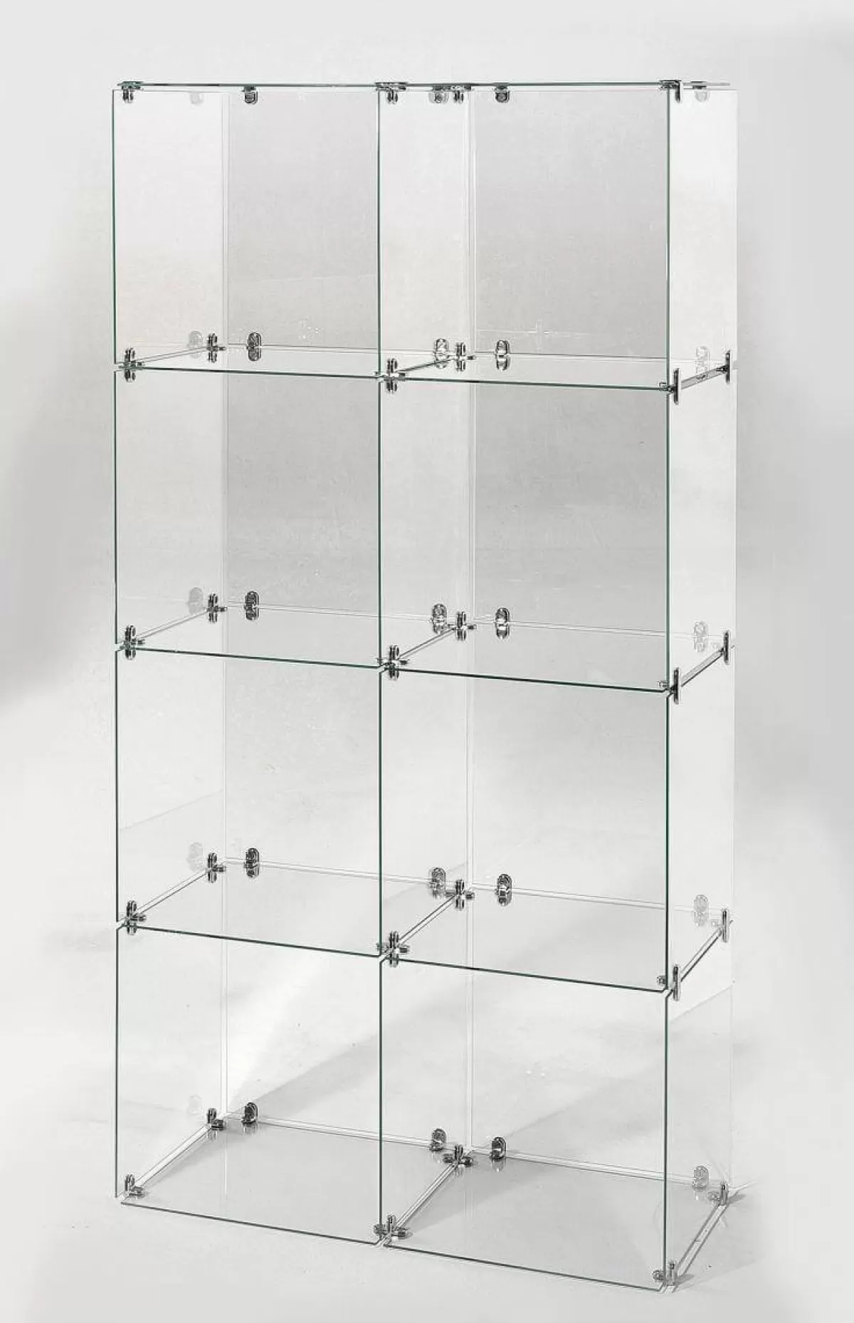 DecoWoerner Vitrine En Verre Cube à Monter Soi-même, Sans Panneaux Arrières, Haut. 165 Cm