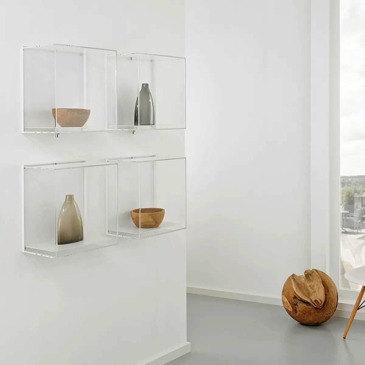 DecoWoerner Vitrine Murale Produits 42 X 42 X 25 Cm