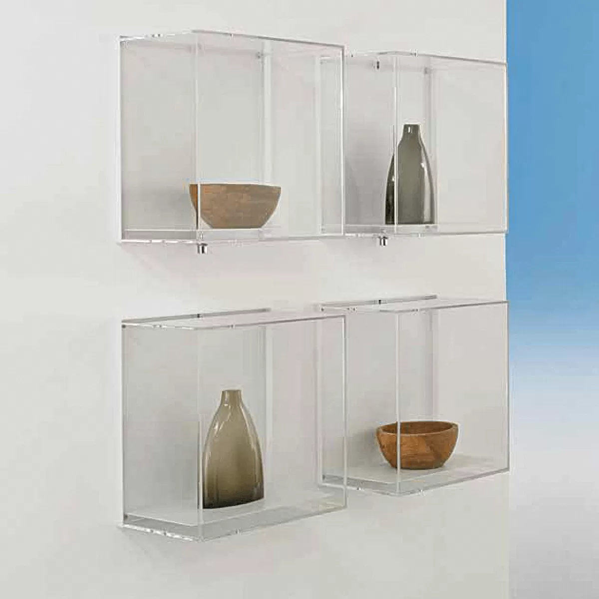DecoWoerner Vitrine Murale Produits 42 X 42 X 25 Cm