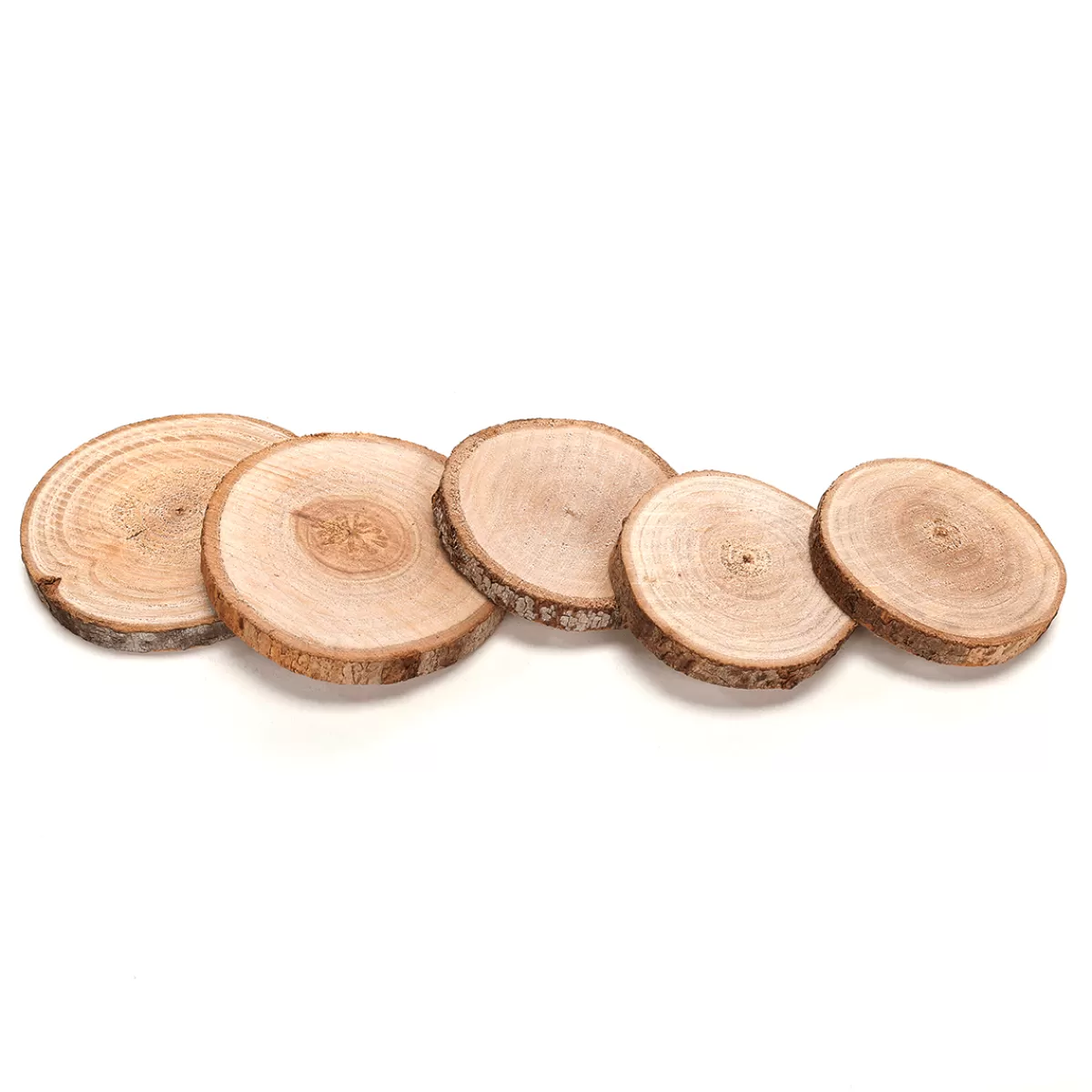 DecoWoerner Véritables Disques En Bois 5 - 7 Cm, 25 Pièces