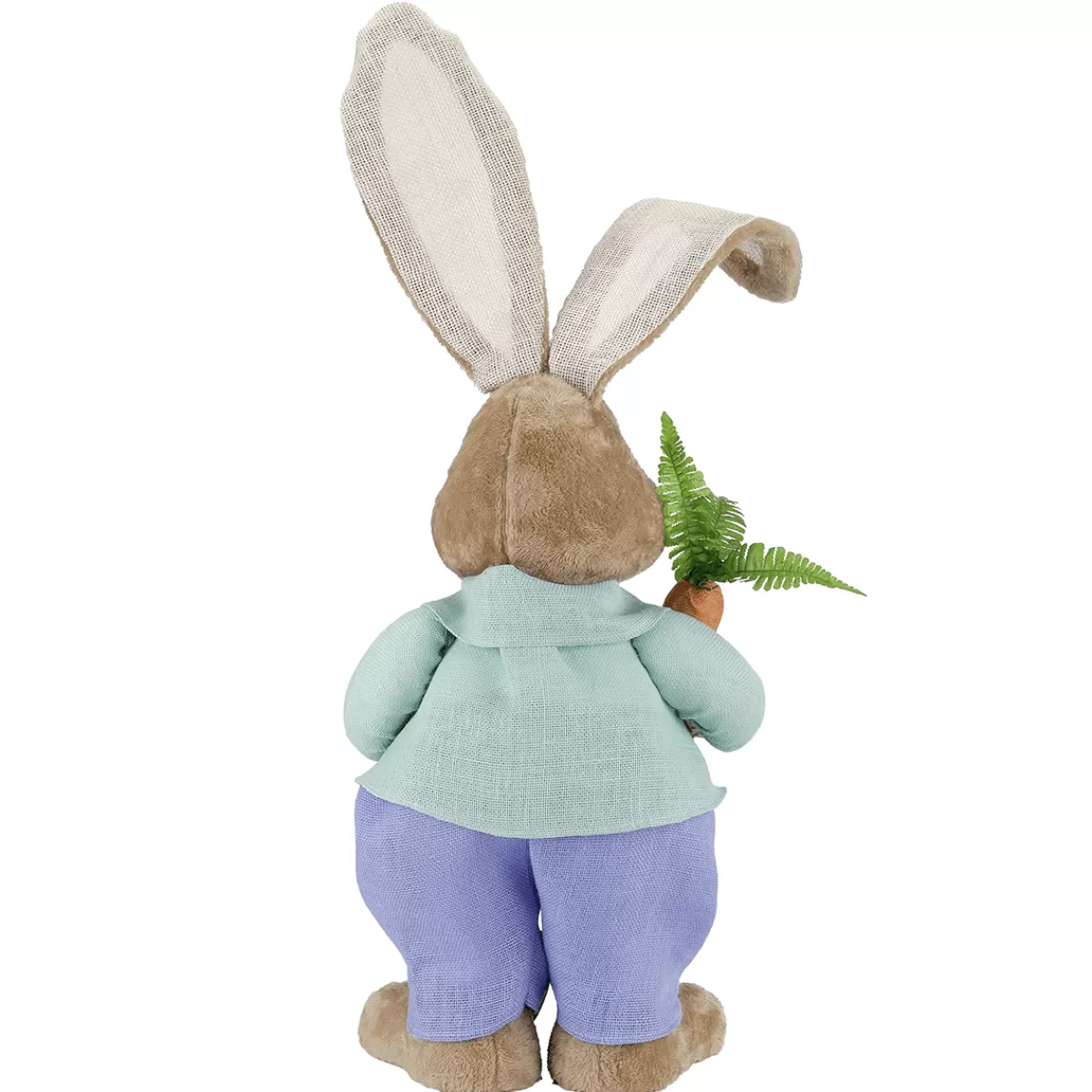 DecoWoerner XXL Lapin De Pâques En Peluche Avec Carotte Et Pelle 36 X 23 X 92 Cm
