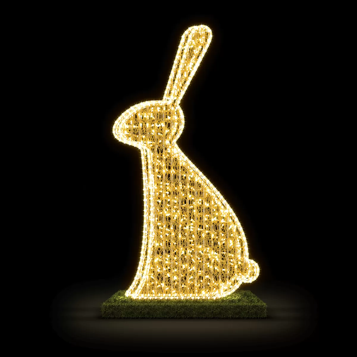 DecoWoerner XXL LED Chaud Lapin Assis 155 Cm