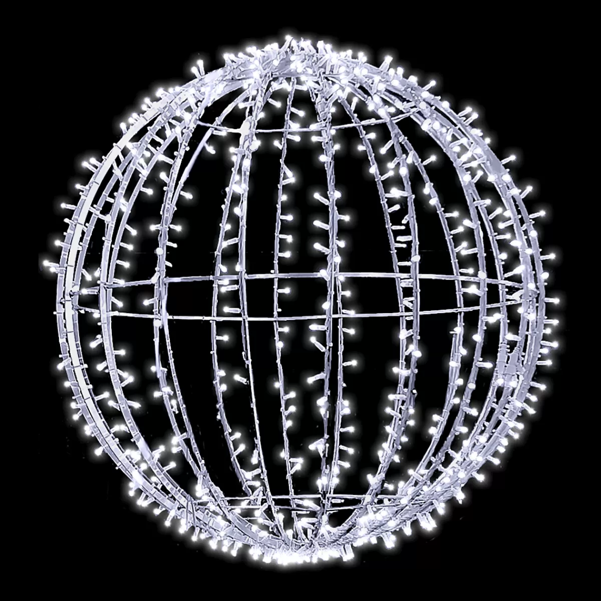 DecoWoerner XXL LED Sphère Froide Objet Lumineux Pour L'extérieur 120 Cm Ø