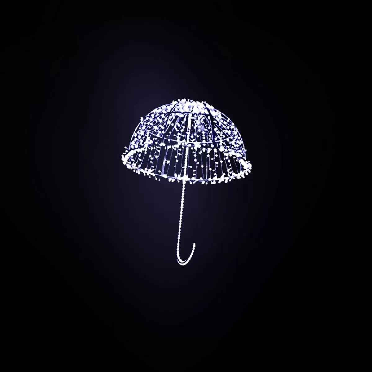 DecoWoerner XXL Objet Lumineux LED Parapluie é 150 Cm